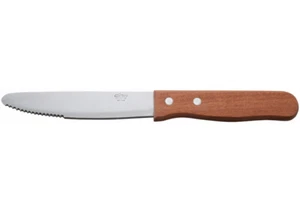 Cuchillo de carne jumbo de borde redondo Winco KB-15W con mango de madera - Imagen 1 de 1