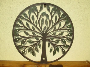 sehr schöne Wanddeko rund " Baum " aus Metall - Bild 1 von 2