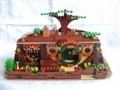 Lego MOC Gebäude in Beige / Braun EWOK Hobbithöhle Versteck ( 79003 ) UNIKAT - Bild 1 von 4