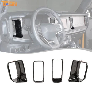 Cubierta de anillo de salida de ventilación de aire para Ford Bronco 2021+ accesorios de fibra de carbono - Imagen 1 de 9
