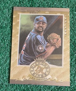 C.C. SABATHIA - 2001 DONRUSS THE ROOKIES - DIAMOND KINGS - ROOKIE CARD # RDK-1