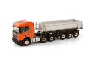 for WSI FOR SCANIA R NORMAL CR20N 6X4 TIPPER TRAILER HALFPIPE-3 AXLE 1/50 Model - Picture 1 of 4