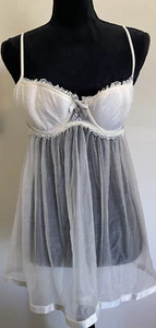 Neu ohne Etikett Victoria's Secret sexy Little Things Babydoll-Nachthemd Spitze Netz durchsichtig 36B - Bild 1 von 11