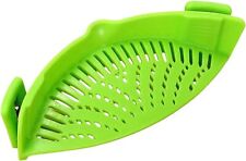 Strainer Clip on Colander Snap Silicone Kitchen Heat Resistant Rinsing Draining