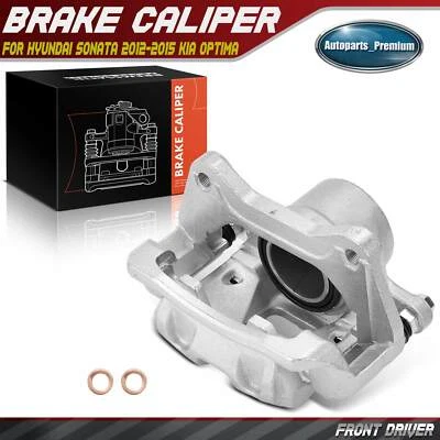 Pinça de freio com suporte para Hyundai Sonata 2012-2015 Kia Optima 2.4L dianteira esquerda - Imagem 1 de 4