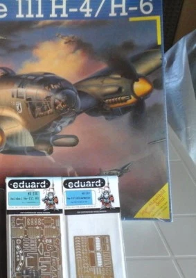 HEINKEL 111 H4/H6 1/48 SCALE REVELL MODEL+N.2 PHOTOETCHED PARTS EDUARDS ACCESS. - Immagine 1 di 3