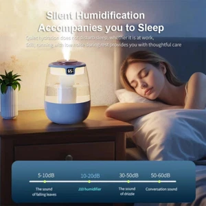 Humidifiers for Bedroom Large Room 2L Cool Mist Top Fill Visual Water Tank - Picture 1 of 13