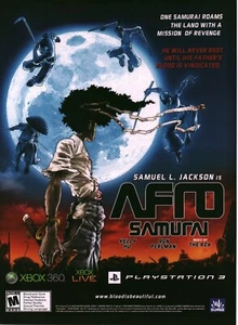 2008 PRINT AD - AFRO SAMURAI XBOX VIDEO GAME AD - XBOX GAMING ART  SAM L JACKSON - Picture 1 of 1