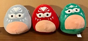 Squishmallow Fiesta Luchador/Wrestler Lot of 3- Red/Green/Gray - new with tags - Picture 1 of 7