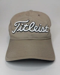 Titliest Pro V1 FJ FootJoy Strap Back Adjustable Hat Cap Beige White - Imagen 1 de 10