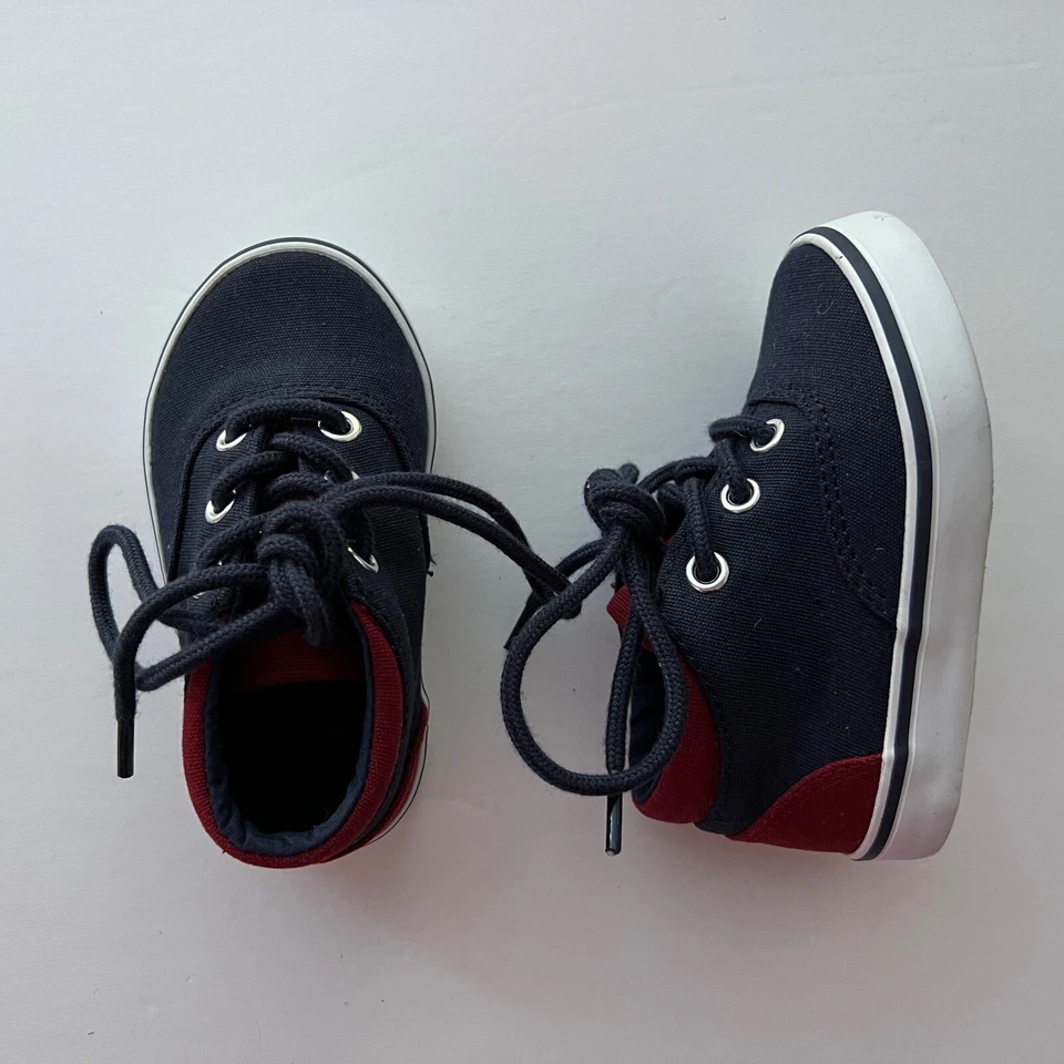 Новый без ЯРЛЫКОВ JANIE и JACK темно-бордовый высоты верхний кроссовки обувь Размер 5 ребенка ясельного возраста - Изображение 1 из 4