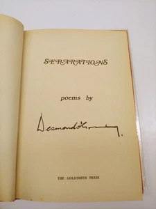 Rare Book: SEPARATIONS, Poems By Desmond O'Grady, 1973 Goldsmith Press HC - Foto 1 di 12