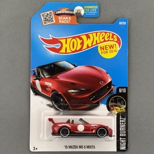Mazda MX-5 Miata 2016 Hot Wheels '15 rojo Nightburnerz 8/10 primera versión - Imagen 1 de 10