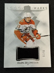 Olen Zellweger JERSEY # CARD 51/99 - Logo Marks 2024-25 Upper Deck The Cup Ducks - Picture 1 of 2