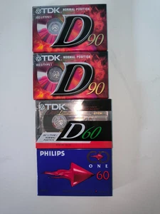 TDK D90/60 AUDIOKASSETTEN 3 STÜCK + PHLILIPS CD ONE 60 NEU/OVP - Bild 1 von 2