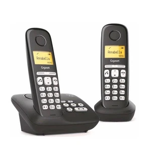 Gigaset AL385A Duo Telefoon + Antwoordapparaat Zwart - Zdjęcie 1 z 5