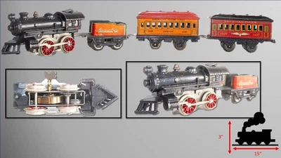 1920's American Flyer Cast Iron 0-gauge Clockwork Train Set - Image 1 of 4