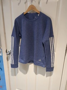 Adidas Energy Felpa Running Blu Moda Con Foro Pollice Donna L - Foto 1 di 7