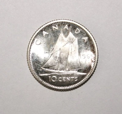 A12 - Canada 10 Cents 1965 Brilliant Unc. Silver Coin - Queen Elizabeth II - Image 1 of 2