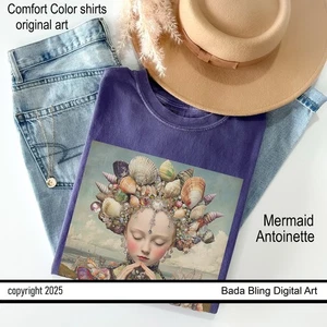 Meerjungfrau Antoinette T-Shirts Meerjungfrau T-Shirts Komfort Farbe Shirts - Bild 1 von 7