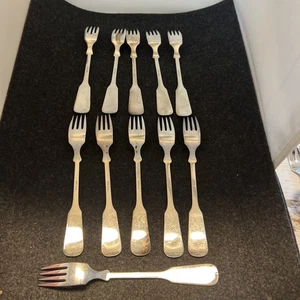 Robbe & Berking „Spaten“ – 11 Obstgabeln / Dessertgabeln, 18 cm, 150 versilber - Bild 1 von 15