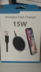 15W Fast Wireless Charger Charging Pad For Apple iPhone & Samsung - Picture 1 of 1