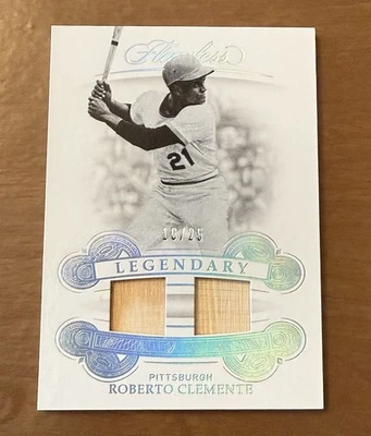 ROBERTO CLEMENTE 2019 FLAWLESS GAME USED DUAL RELIC PIRATES HOF /25 - Image 1 of 2