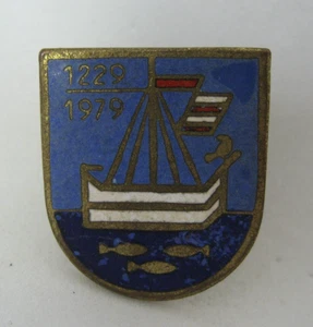 Alte große maritime Anstecknadel Pin 750 Jahre Wismar 1979 - Bild 1 von 3