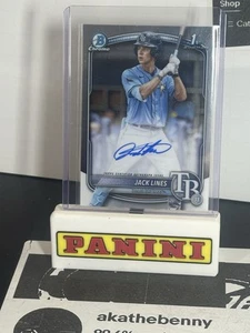 2025 Bowman Chrome Jack Lines #cpa-jli AUTO 1st Bowman  - Picture 1 of 2