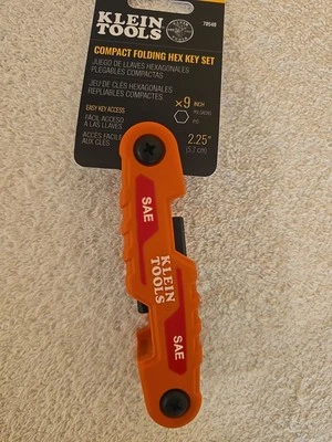 Klein Tools 70540 Compact Folding Hex Key Set, SAE, 9 Pieces - Image 1 of 3