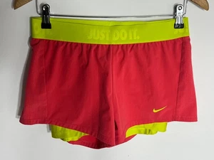 Nike Trainingsshorts Circuit 2 in 1 Dri Fit | Damen | Pink/Gelb | Small - Bild 1 von 9