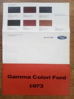 TABELLA GAMMA COLORI FORD 1973 ORIGINALE - Immagine 1 di 3