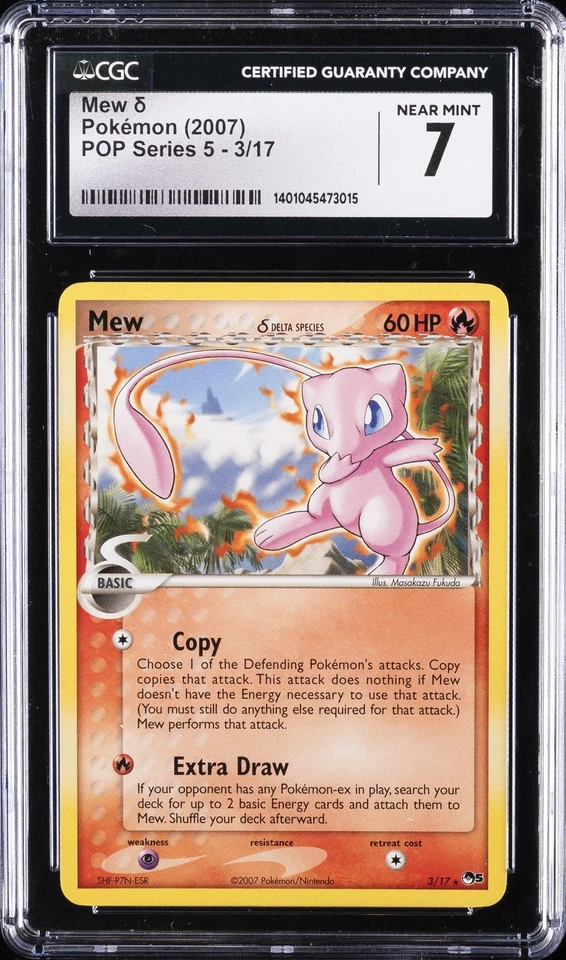 2007 POKEMON POP SER 5 #3 MEW CGC 7 - Image 1 of 2
