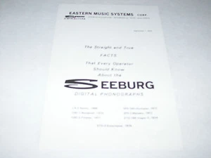 SEEBURG 1975 DIGITAL PHONOGRAPHS TRUE & FACTS FLYER BROCHURE EASTERN MUSIC - Picture 1 of 2