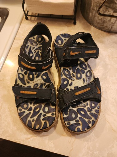 Sandali sportivi vintage da uomo Nike ACG Air Deschutz taglia 10 neri arancioni passanti