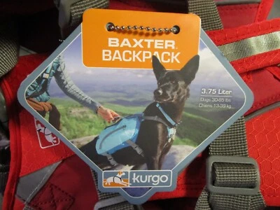 KURGO BAXTER  Dog Back Pack Barn Red  3.75L 30-85 Pounds  MED/LARGE - Image 1 of 3