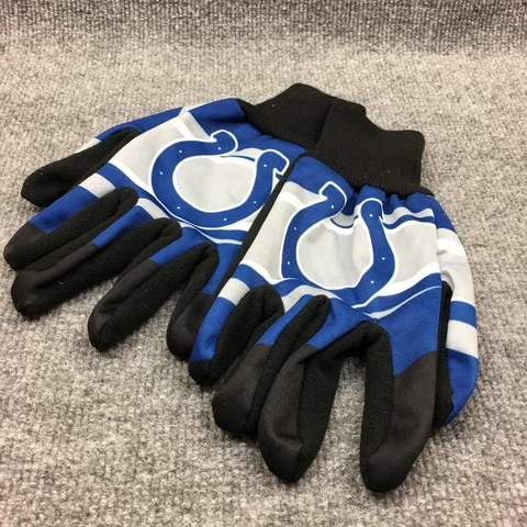 Indianapolis Colts Gloves NFL Football Black Blue Cover