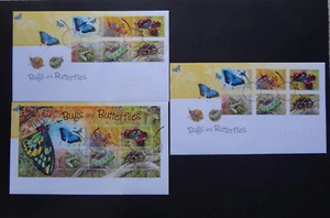 Australia 2003 Bugs & B'flies 3 x different FDC UN-ADDRESSED M/S + S/A gummed - Picture 1 of 3