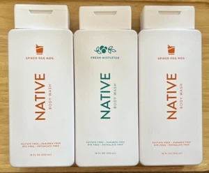 Native Body Wash Limited Edition (1) Fresh Mistletoe (2) Spiked Egg Nog 18 FL OZ - Bild 1 von 2
