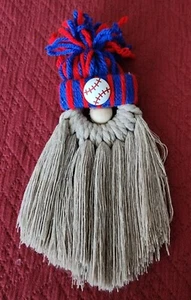 Red and Blue Hat Baseball Gnome Magnet (8" long) - Picture 1 of 2