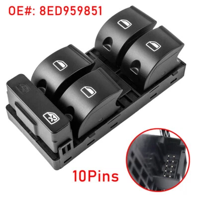 Interruptor de control de ventana eléctrica accesorios coche Audi A4 B6 B7 2000-08 8ED959851. Foto 1 de 4