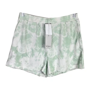 Rails Jane Tie Dye Shorts Mint Green White French Terry Drawstring Size Large - Picture 1 of 9