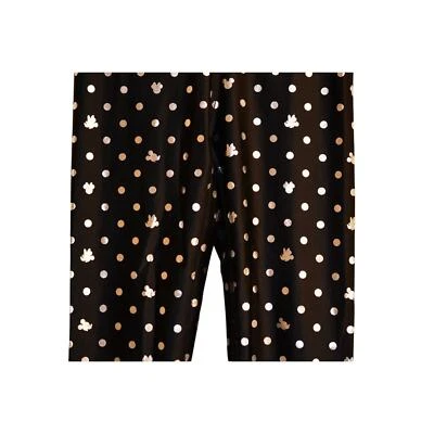 Terez X Disney NUEVO CON ETIQUETAS Leggings Pequeños Metálicos Lunares Minnie Mouse Negro Plata Foto 1 de 4