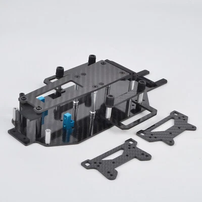 Carbon Chassis Frame Kit for Tamiya TA02 TA02W TA02S TA02SW TA02T Upgrades - Image 1 of 4