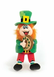 Singing Finnegan Leprechaun Bodhran Soft Toy Musical 27cm St Patrick's Day Gift - Picture 1 of 5