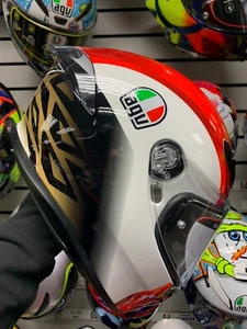 AGV K6 -S  Marco Simoncelli GOLD ACU APPROVED ROAD RACING MOTORCYCLE HELMET 2206 - Picture 1 of 10