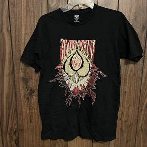 Antik Denim Black Short Sleeve Distressed Crew Neck Cotton T Shirt Sz L - Picture 1 of 6