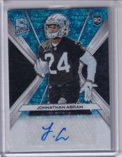 Johnathan Abram 2019 Panini Spectra Blue Disco Prizm Rc Auto (32/99)
