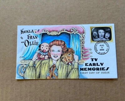 US Collins FDC Handpainted #4414k Early TV Memories Kukla, Fran & Ollie  2009 - Image 1 of 3