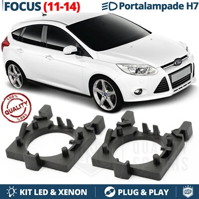 QSPC Coppia ADATTATORI Portalampade PER Ford Focus MK3 FINO a 2014 montaggio LED xeno